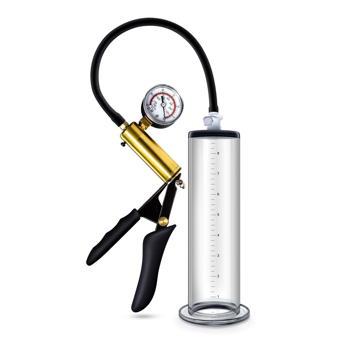 Performance - Vx6 Vacuum Penis Pump With Brass Pistol & Pressure Gauge - Clear BL-06301