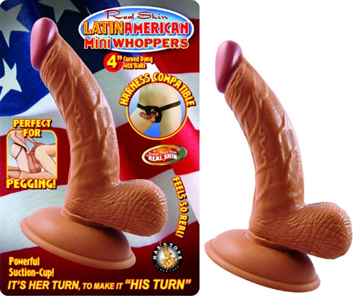 Latin American Mini Whoppers 4-Inch Curved Dong With Balls - Latin - Latin NW2390-2