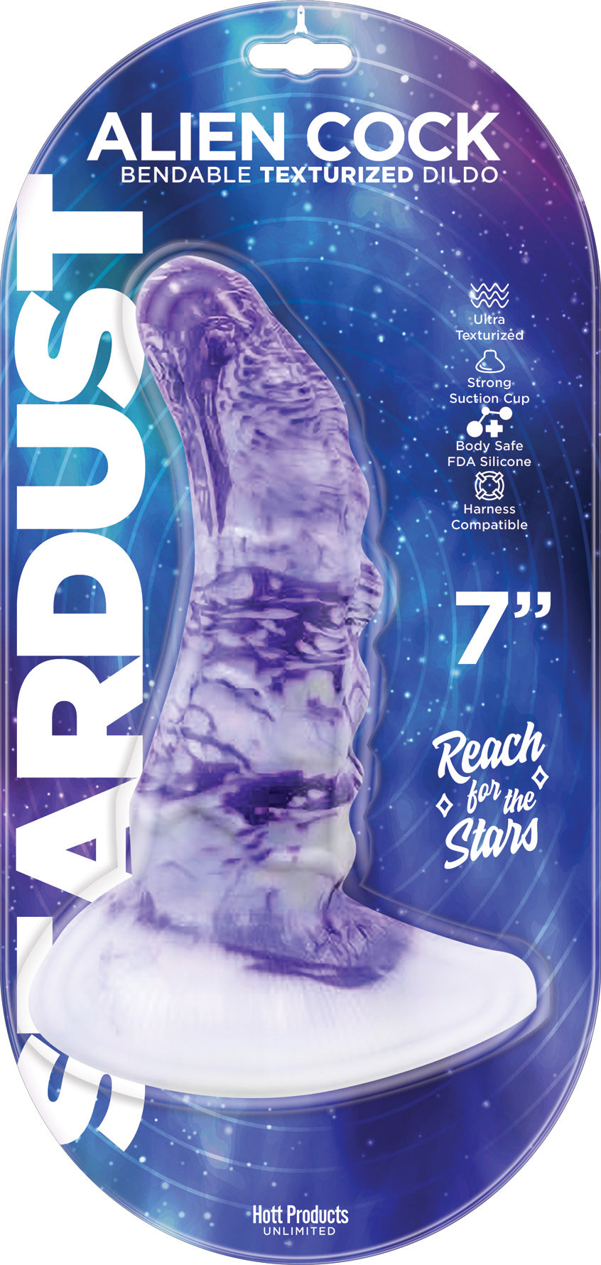 Stardust - Alien Cock - Bendable Texturized Dildo Texturized Dildo - 7 Inch HTP3478