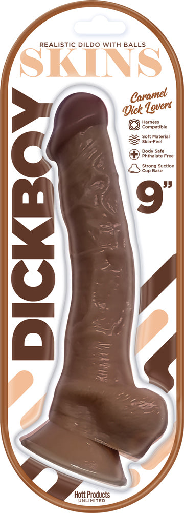 Dickboy - Skins - Dildo With Balls - 9 Inch - Caramel Dick Lovers HP3364