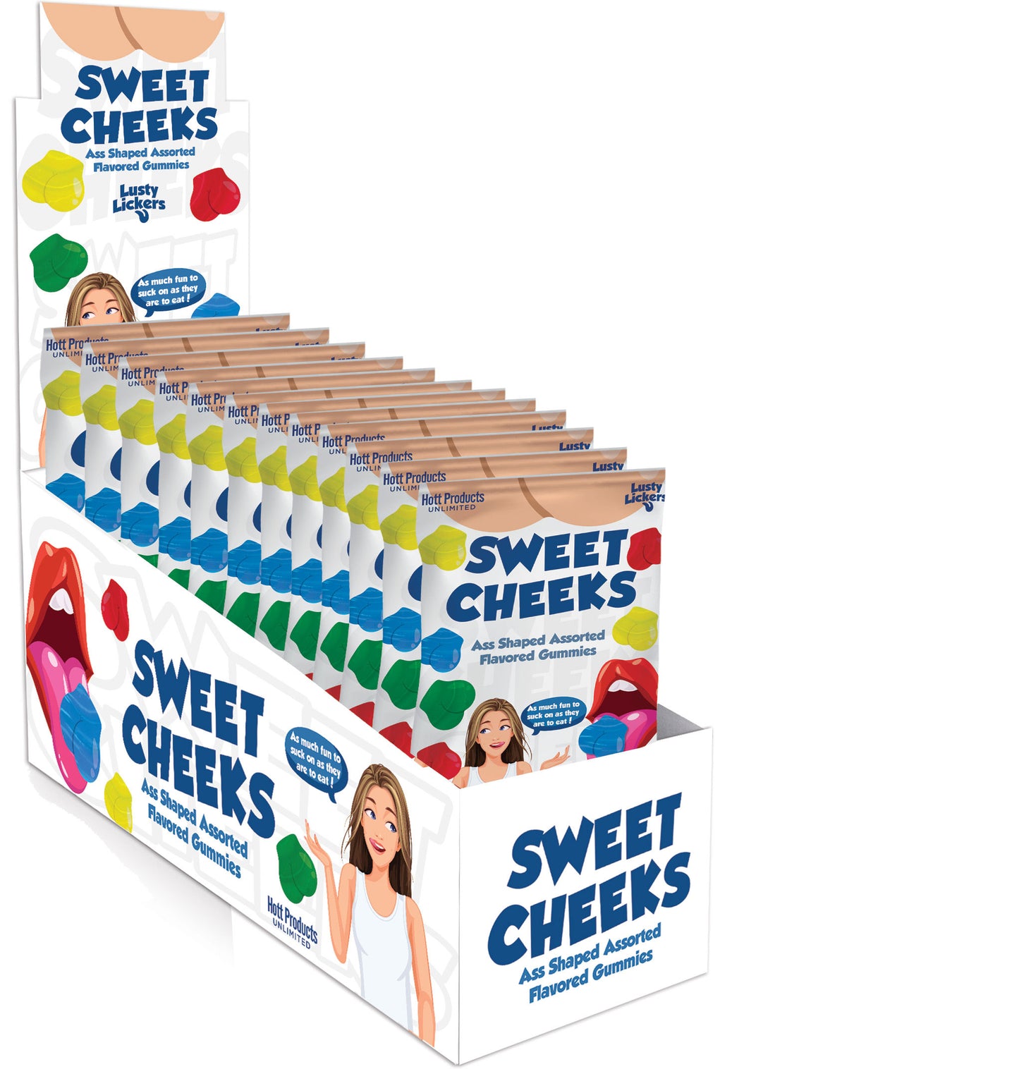 Sweet Cheeks Gummies - Ass Shaped Gummies - Assorted Flavors HTP3512-D
