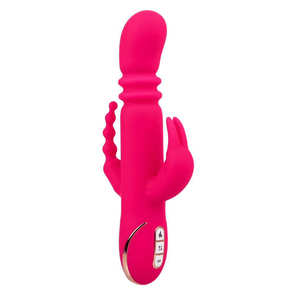 Jack Rabbit Signature Heated Silicone Triple Fantasy Rabbit - Pink SE0609903