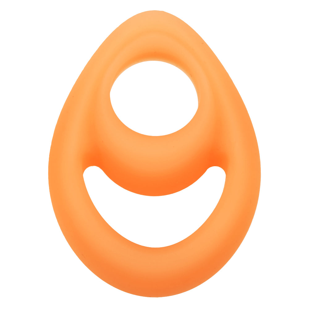 Alpha Glow-in-the-Dark Liquid Silicone Teardrop Ring - Orange SE1492302