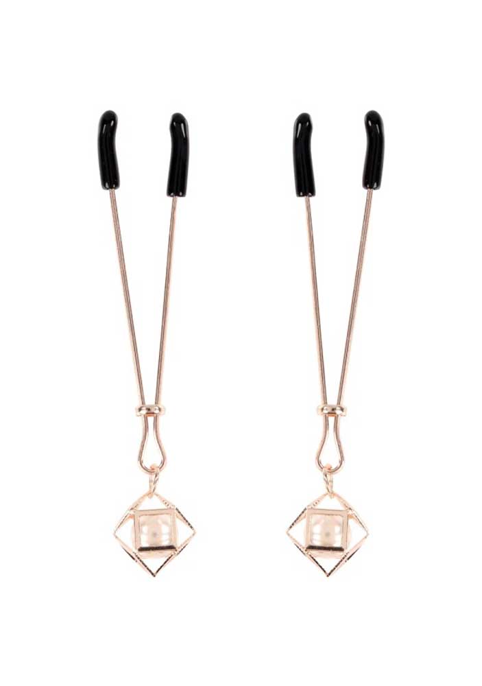Brat Pearl Nipple Clips - Rose Gold SS09845