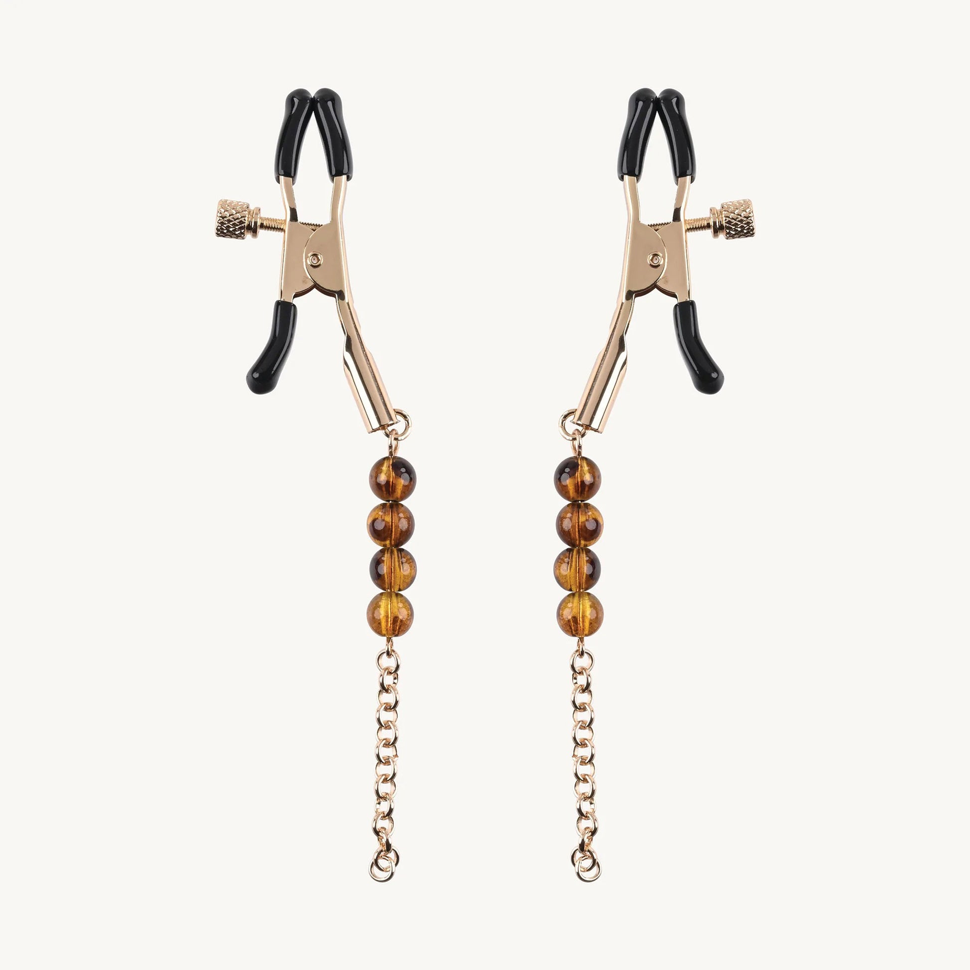 Sincerely Amber Beaded Nipple Clamp SS52105